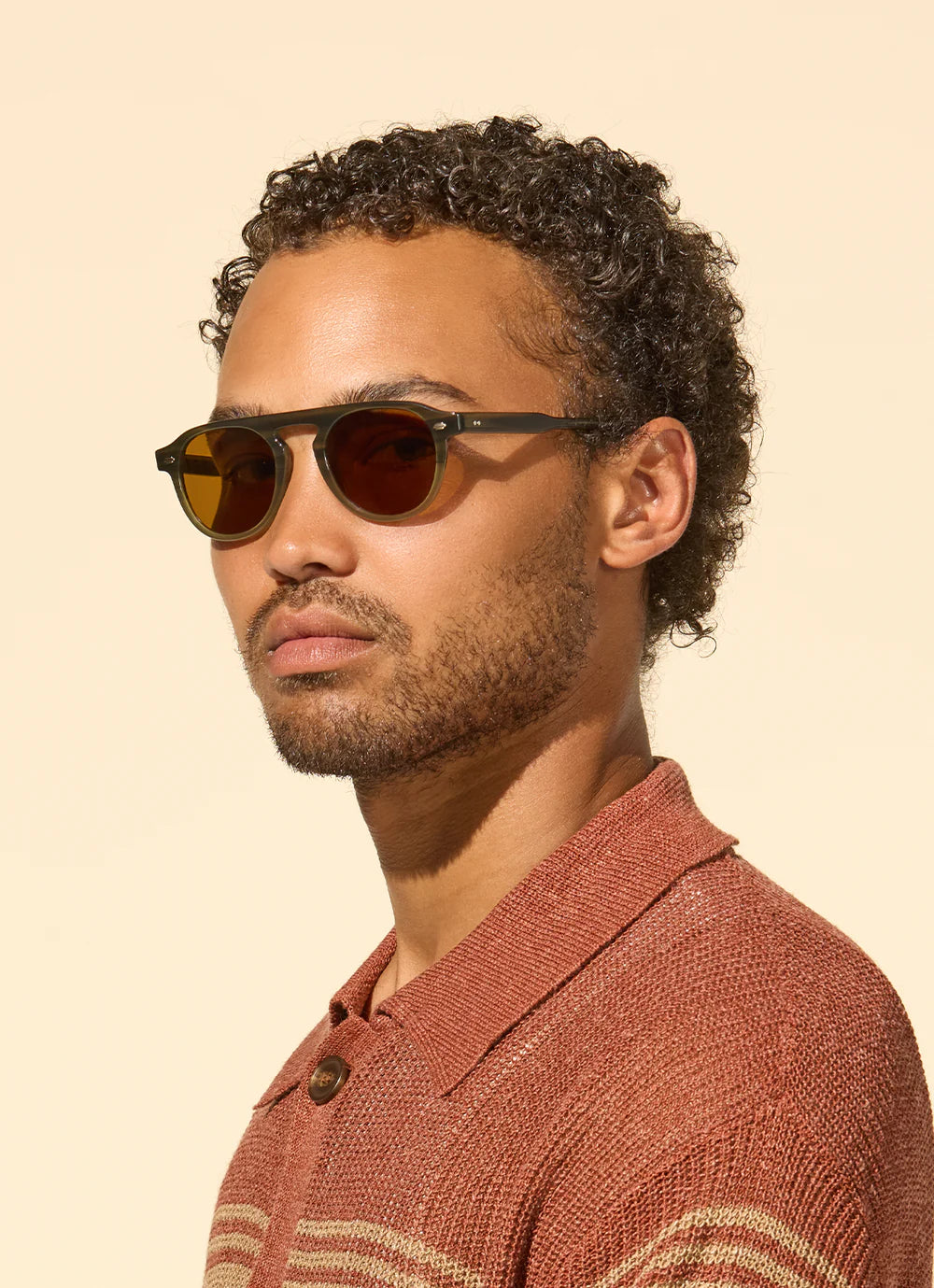 Garrett Leight Harding sunglasses in black with semi-flat redwood temples, stylish accessory with sleek design and tinted lenses.