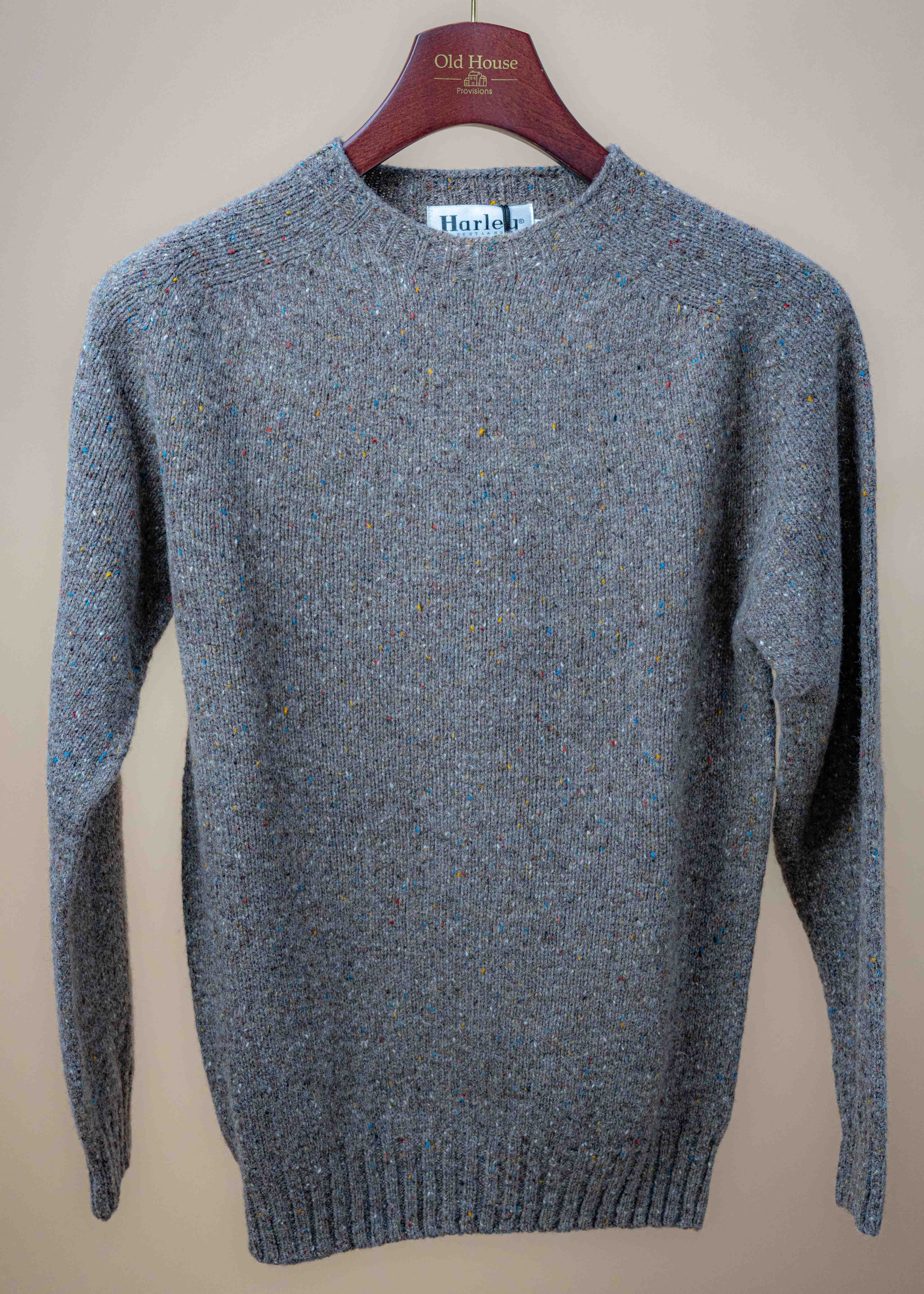 Harley of Scotland Shetland Crewneck Sweater - Tempest – Old House