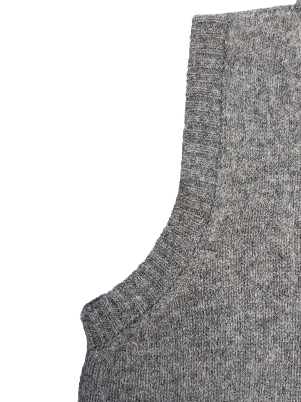 Shetland Sweater Vest - Mid-Grey
