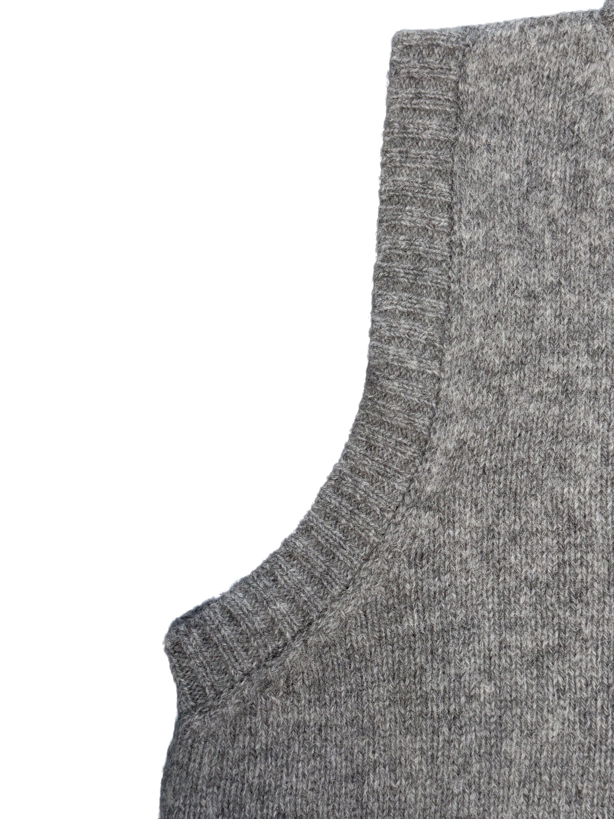 Shetland Sweater Vest - Mid-Grey