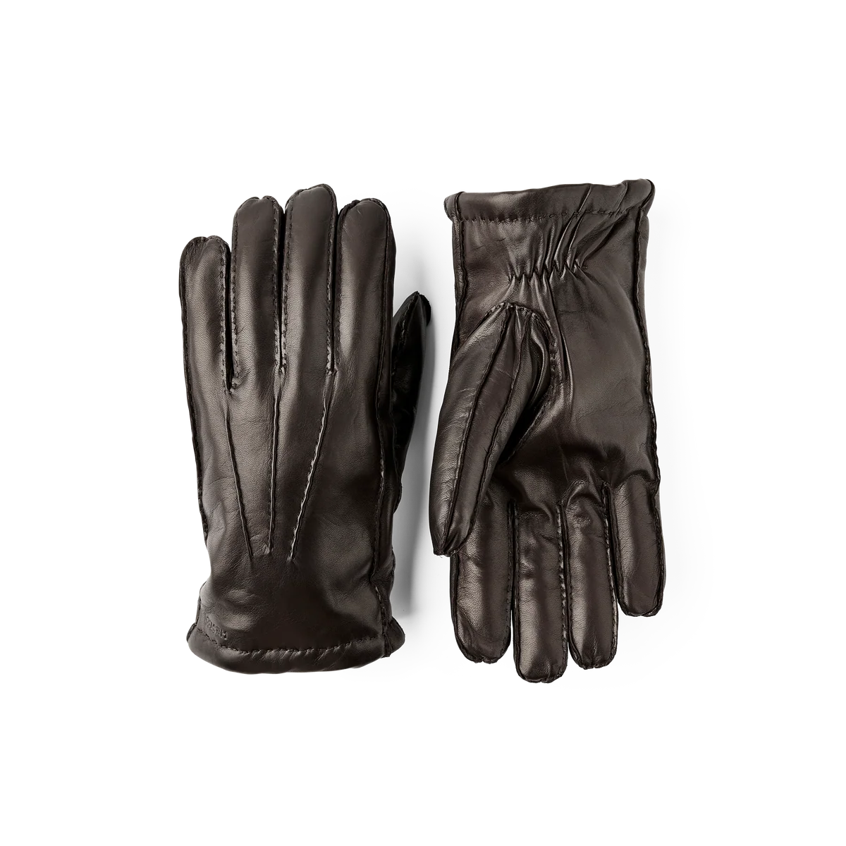 George Italian Lamb Nappa Lined Handsewn Gloves - Espresso