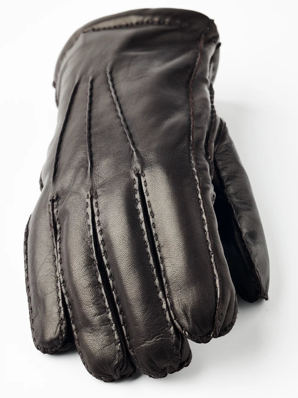 George Italian Lamb Nappa Lined Handsewn Gloves - Espresso
