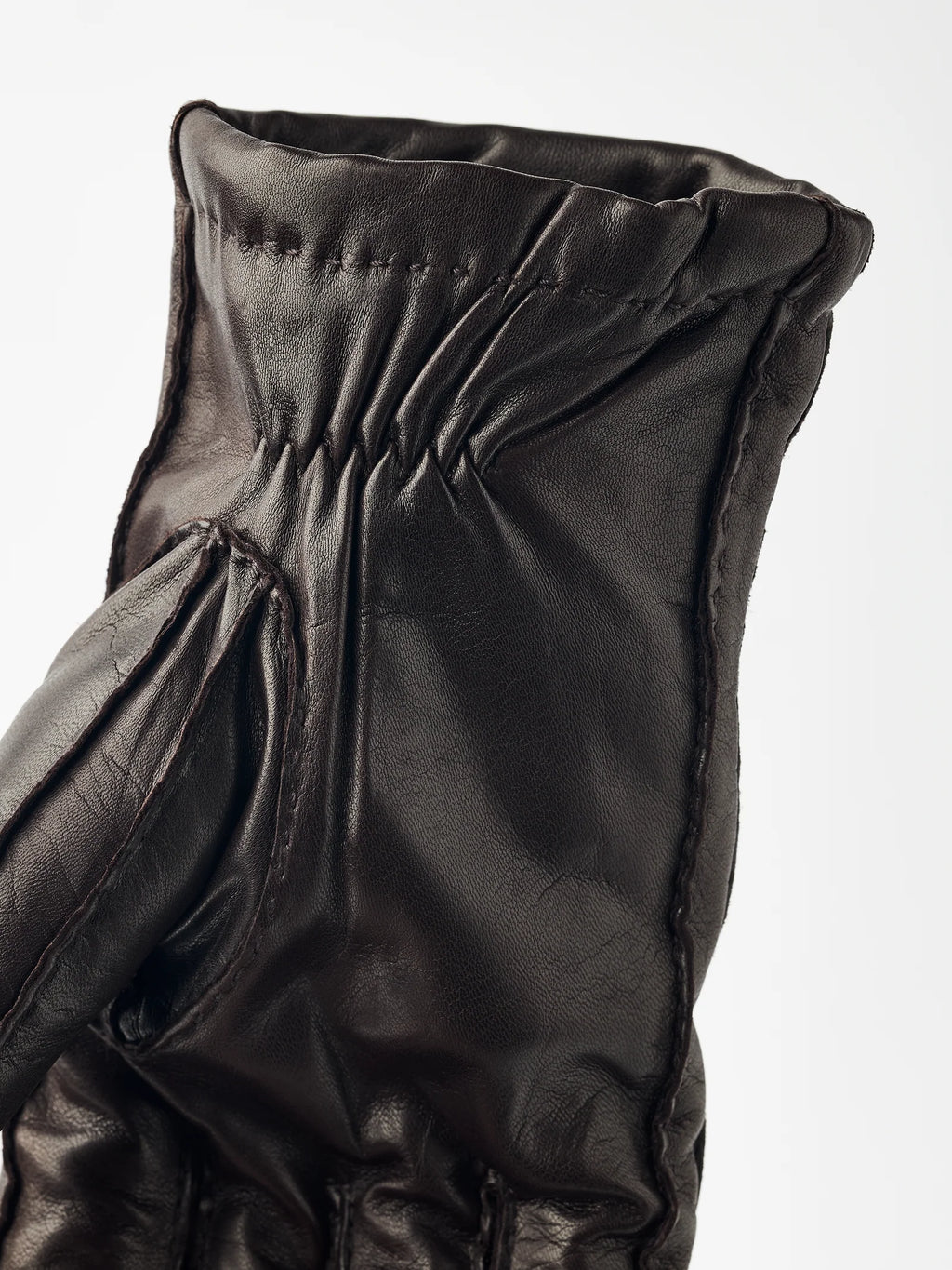 George Italian Lamb Nappa Lined Handsewn Gloves - Espresso