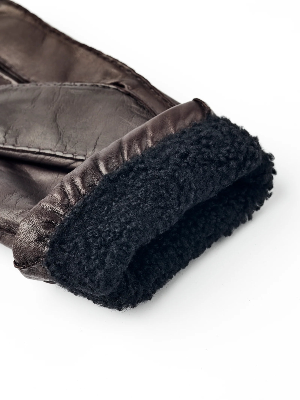 George Italian Lamb Nappa Lined Handsewn Gloves - Espresso