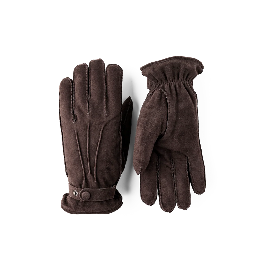 Winston Suede Lined Handsewn Gloves - Espresso