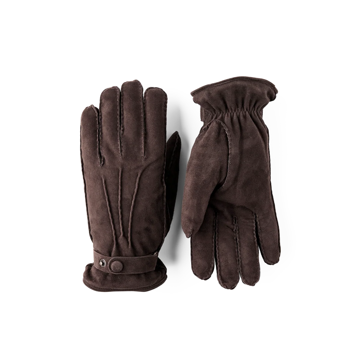 Winston Suede Lined Handsewn Gloves - Espresso