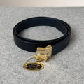 Golfer Vacchetta Belt - Black/Gold