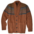 Fairisle Shawl Cardigan - Terracota