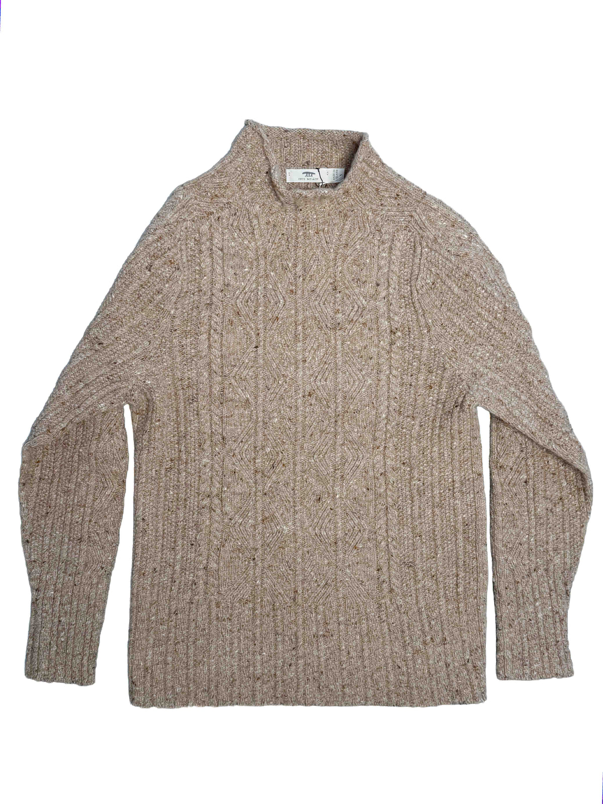Original Aran Turtleneck - Tan Fleck