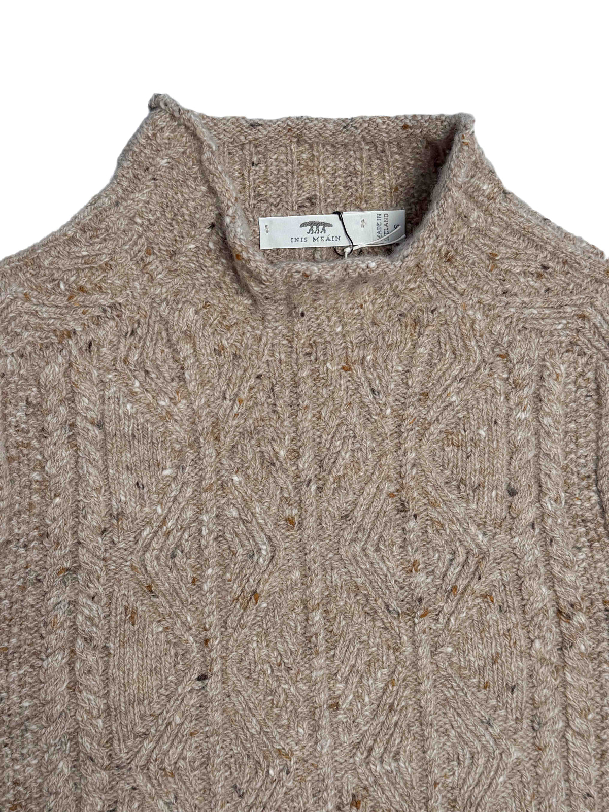Original Aran Turtleneck - Tan Fleck