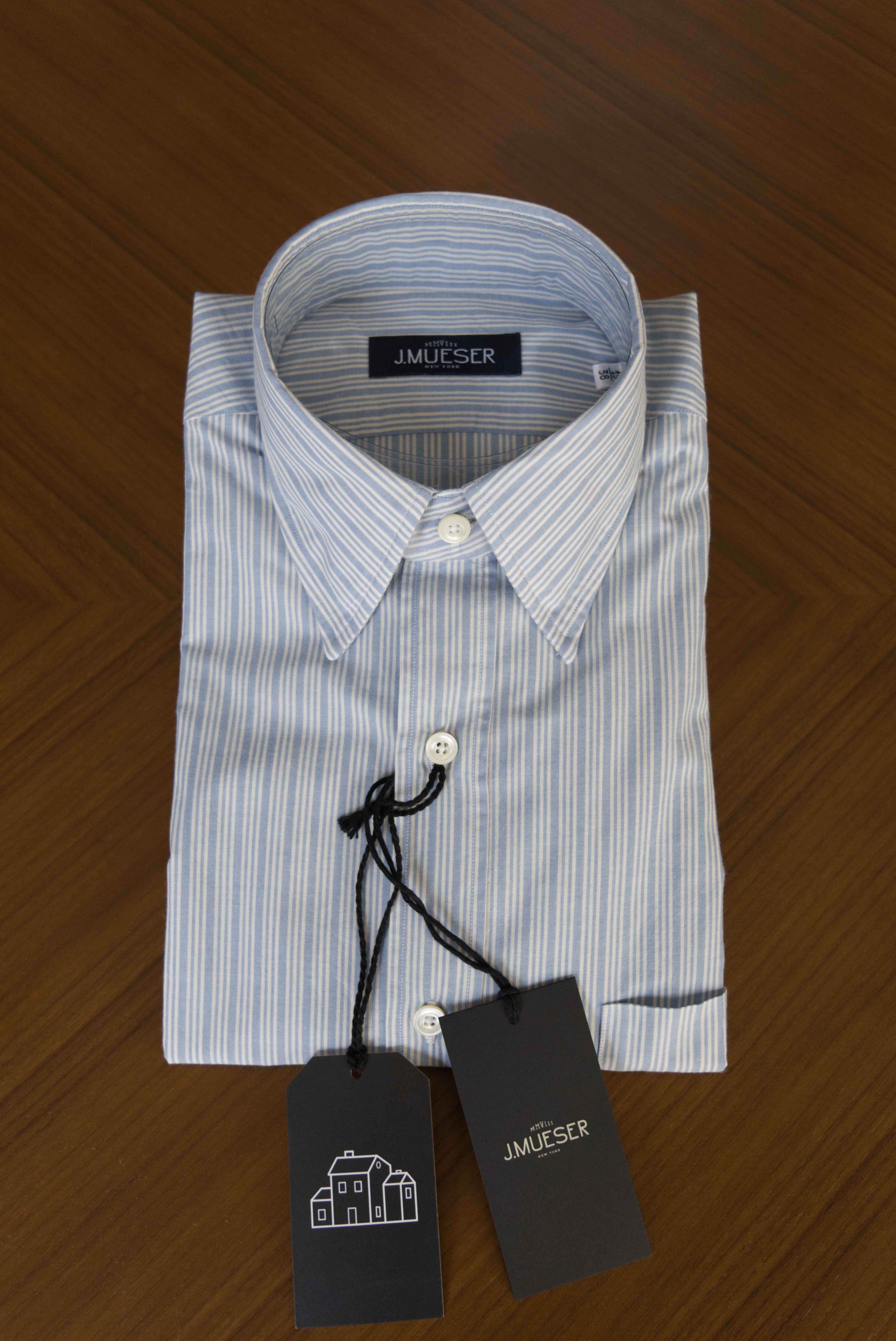 Carter Shirt - Blue and White Triple Stripe