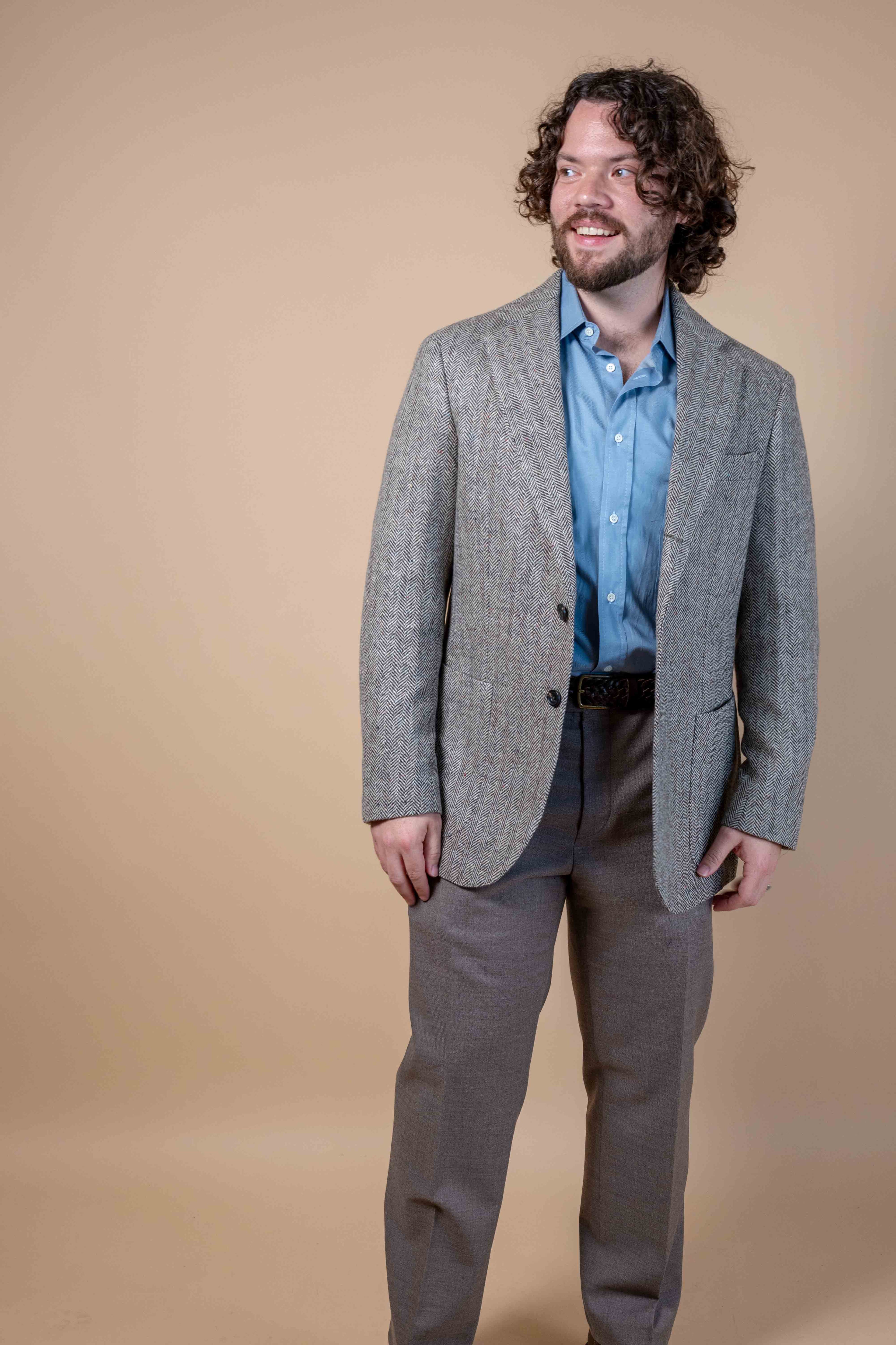 Waverly Jacket - Brown Donegal Herringbone