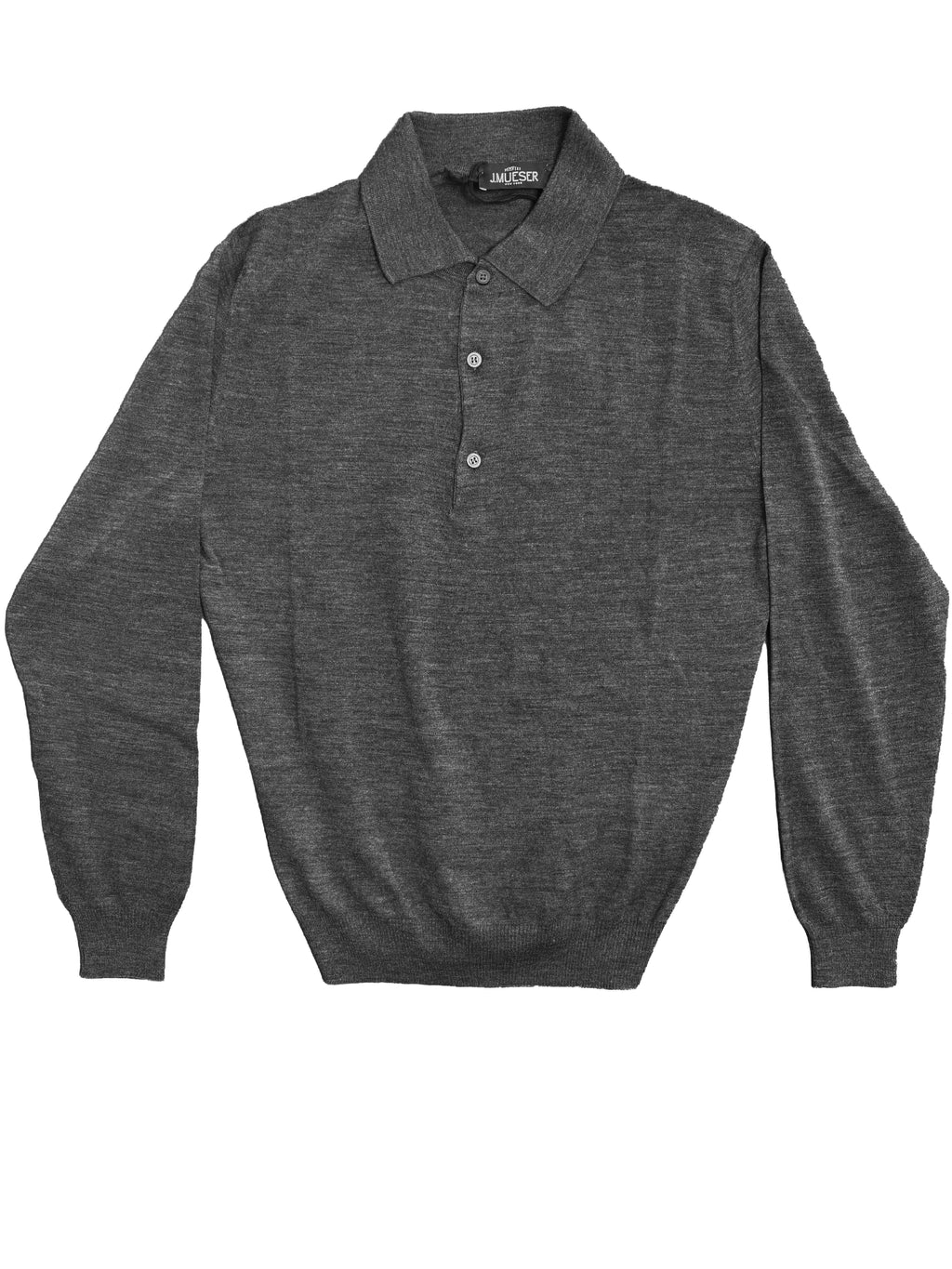Loro Piana Wish Wool Polo - Charcoal