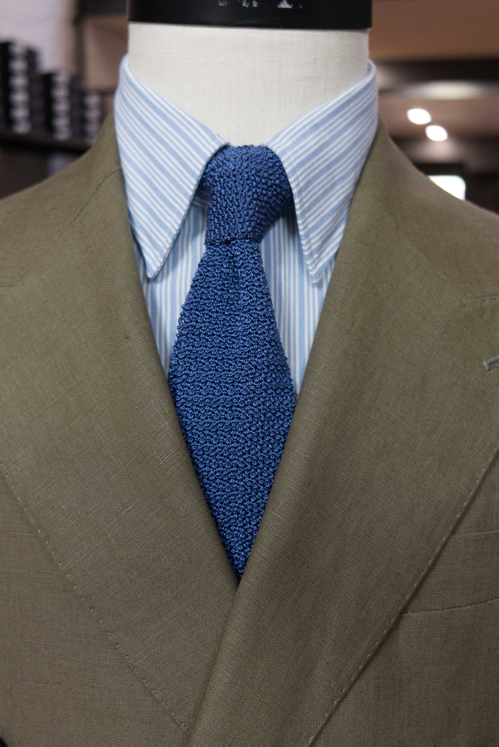Carter Shirt - Blue and White Triple Stripe