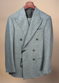 Waverly Double Breasted Suit - Mid-Gray Flannel
