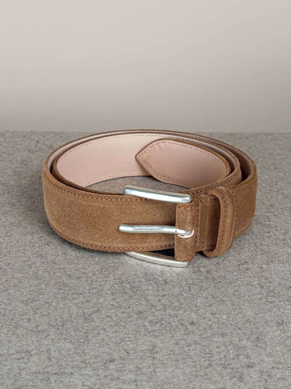 Suede Belt - Cognac, 35mm