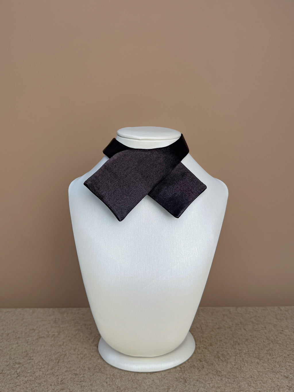 Continental Bow Tie - Black Silk Satin