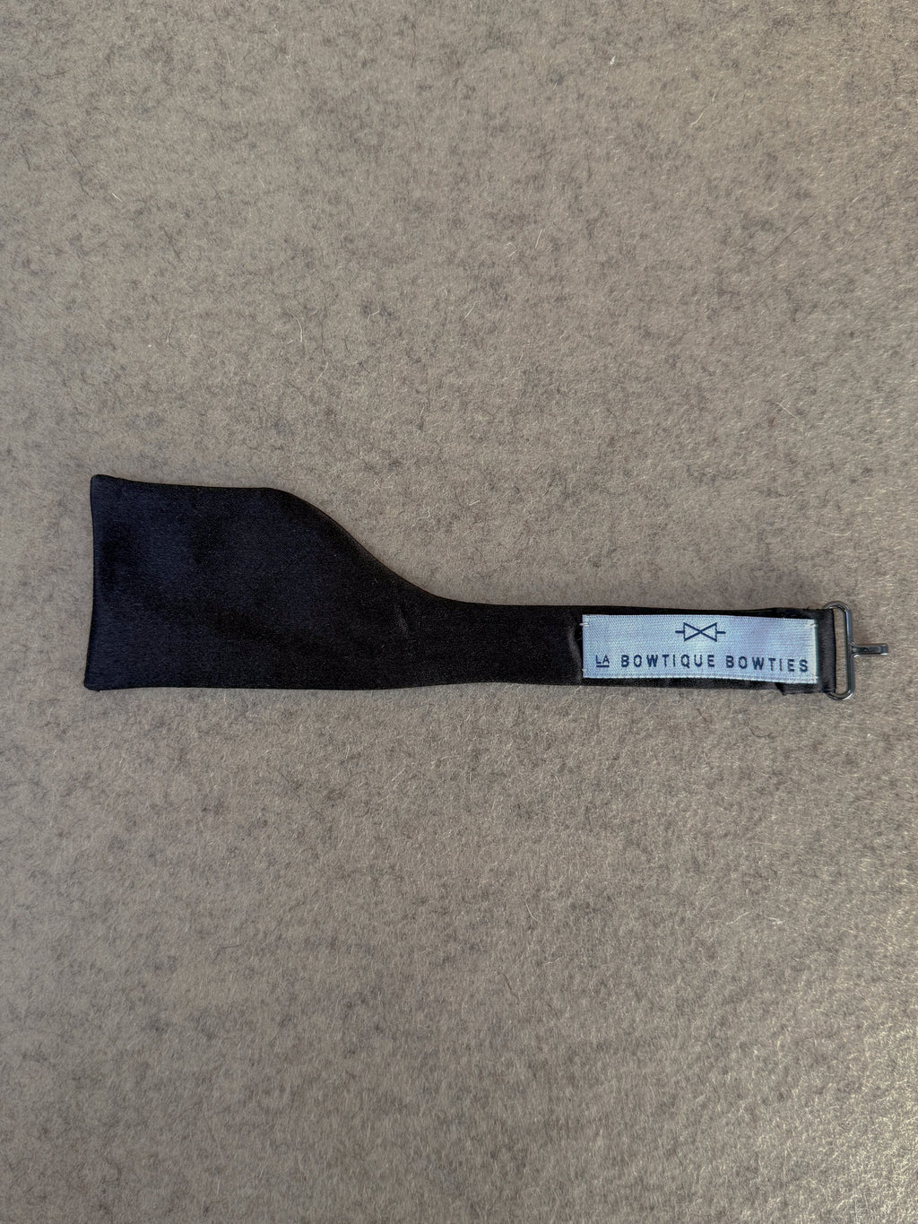Continental Bow Tie - Black Silk Satin