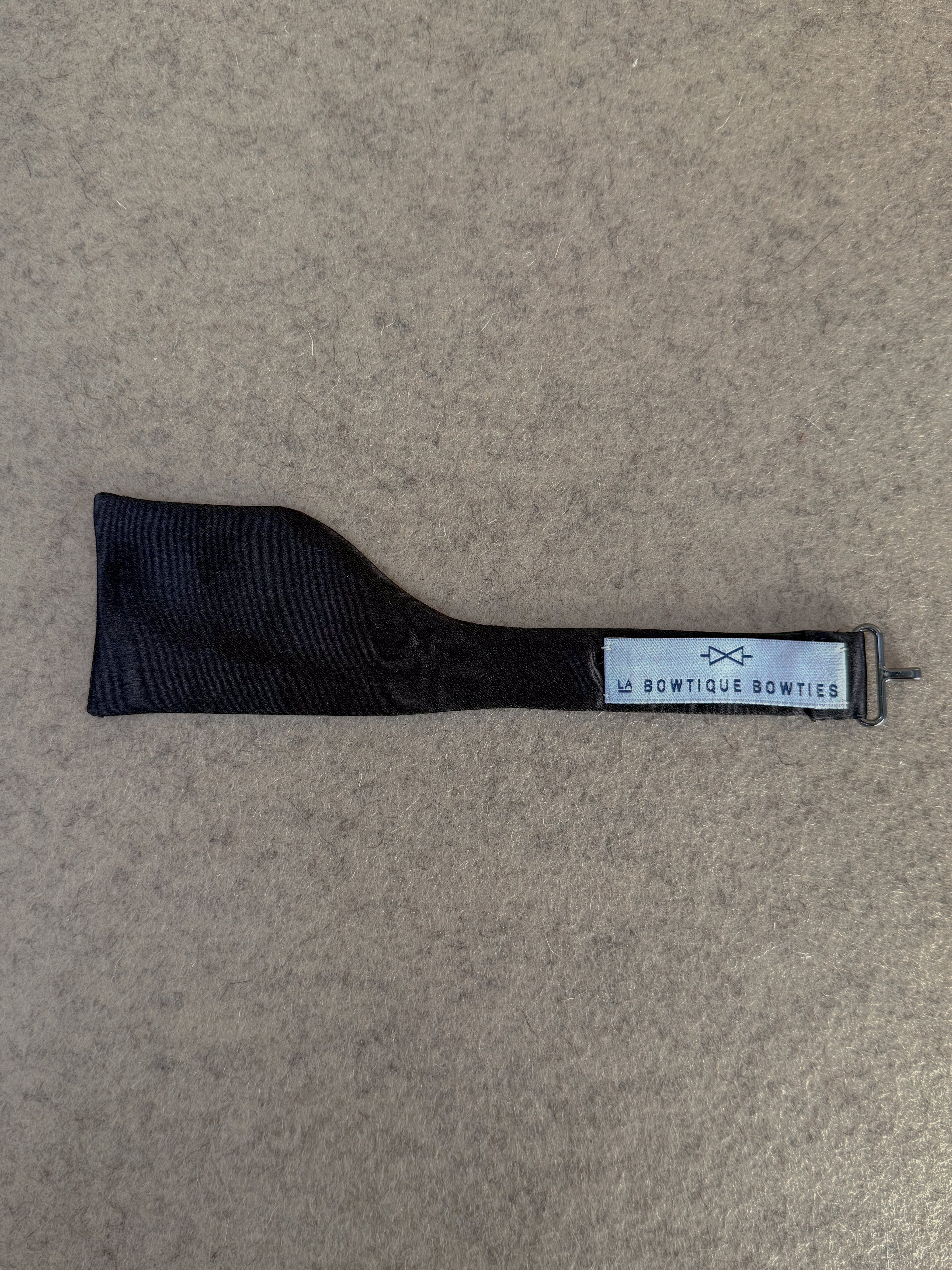 Continental Bow Tie - Black Silk Satin