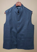Brumaire Gilet - Navy Woolen Flannel