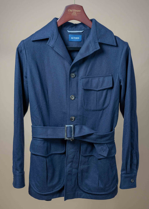 Lutays Ace Jacket MTO in stylish clothing, showcasing a tailored, high-quality jacket with detailed stitching and modern design.