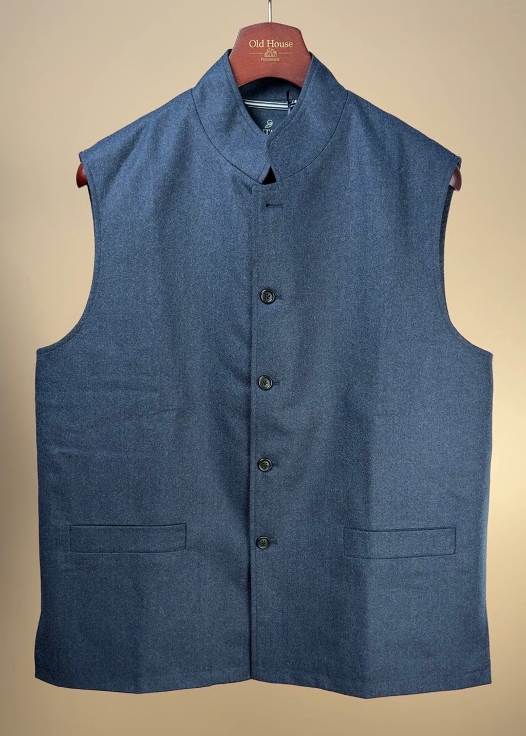 Brumaire Gilet - Blue-Gray Worsted Flannel
