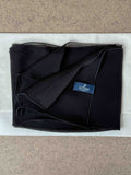 Black Mousseline scarf by Lutays, lightweight accessory with soft, flowing fabric displayed in the image.