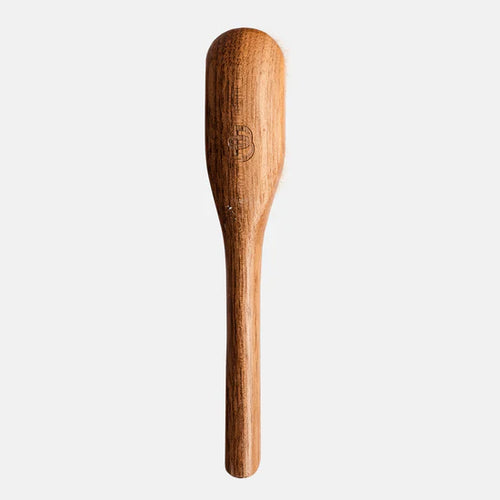 Paul Brunngård shoe care applicator brush with beechwood handle for applying luxury shoe polish.