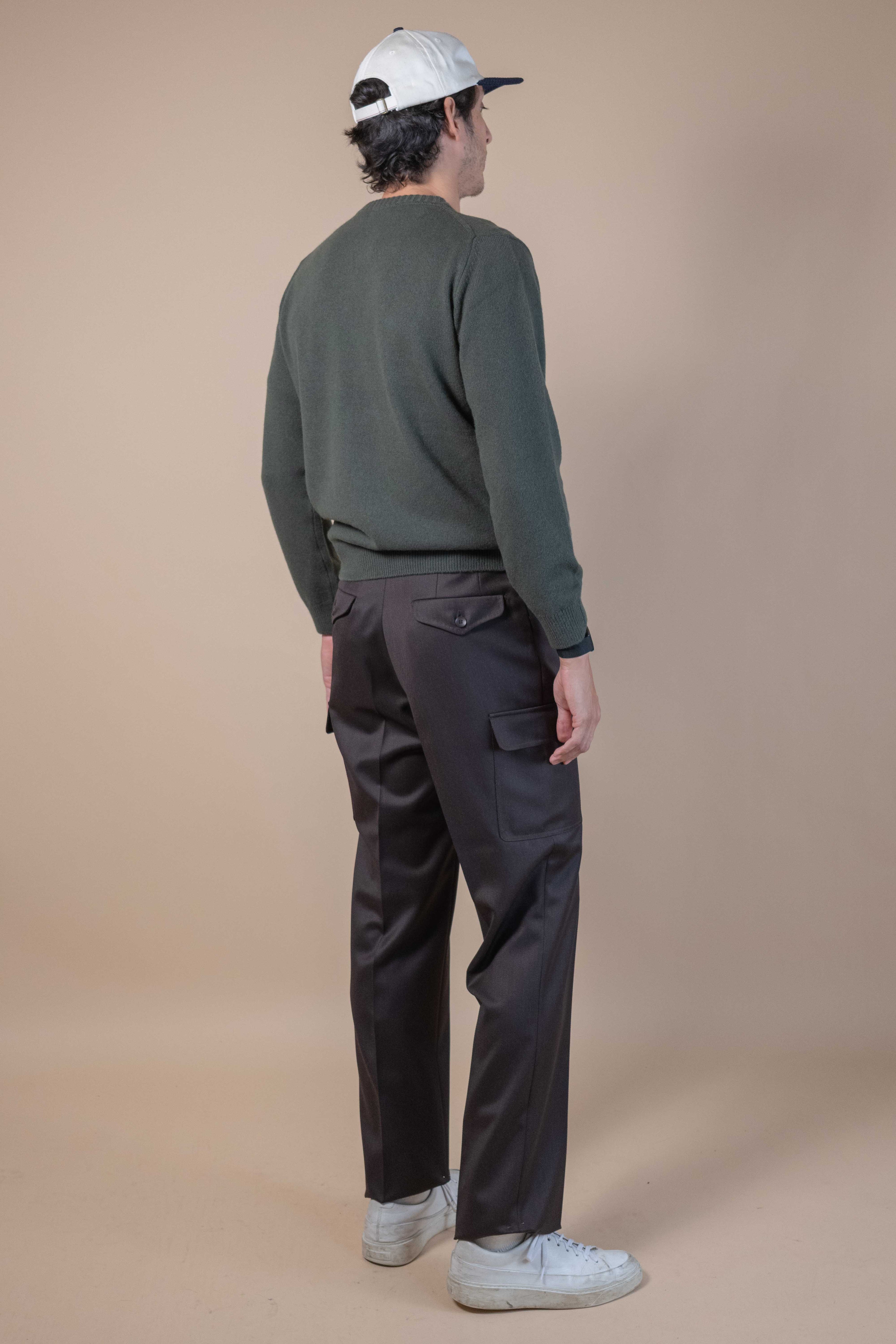Calzolaio Trouser - Dark Brown VBC Covert Wool