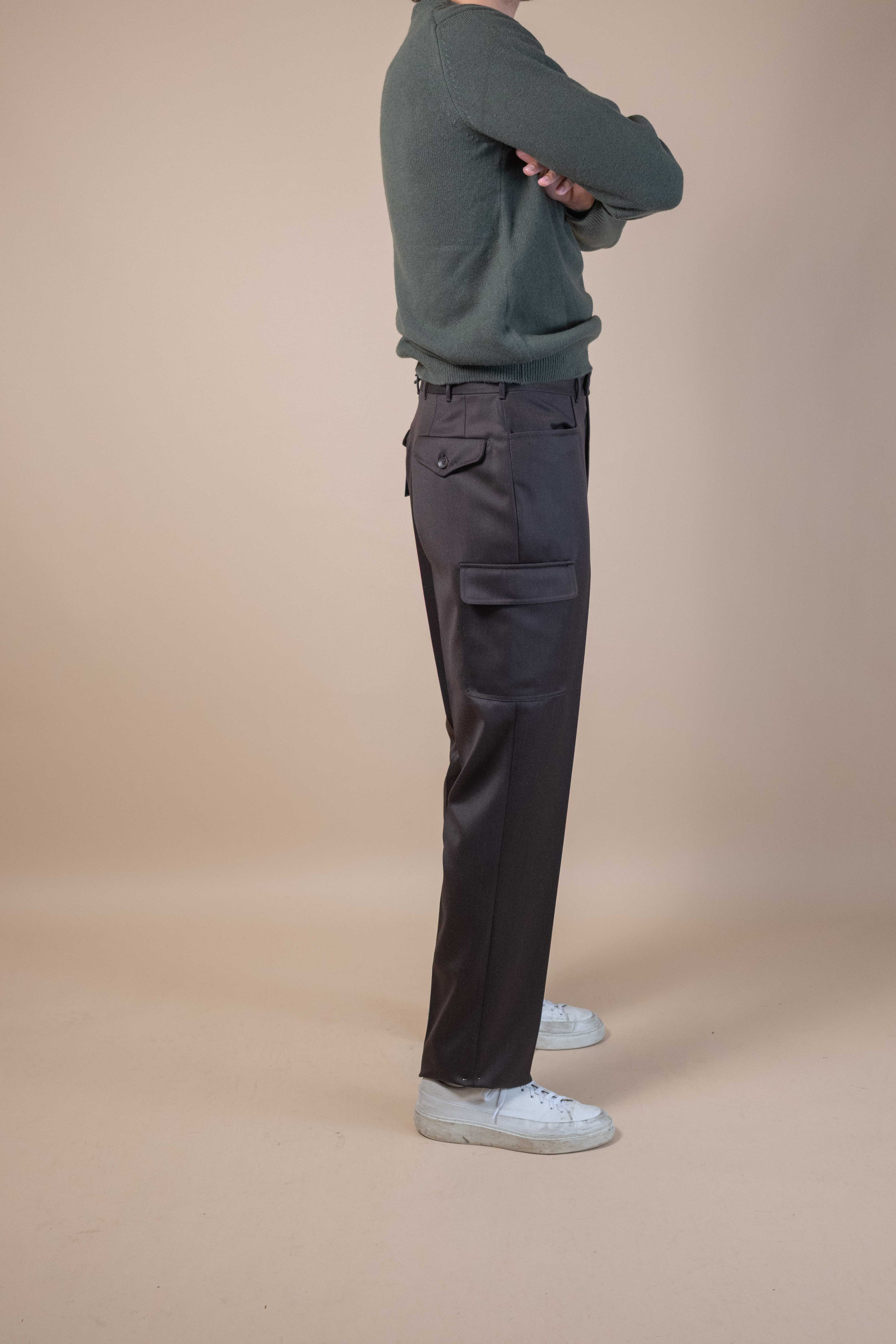Calzolaio Trouser - Dark Brown VBC Covert Wool