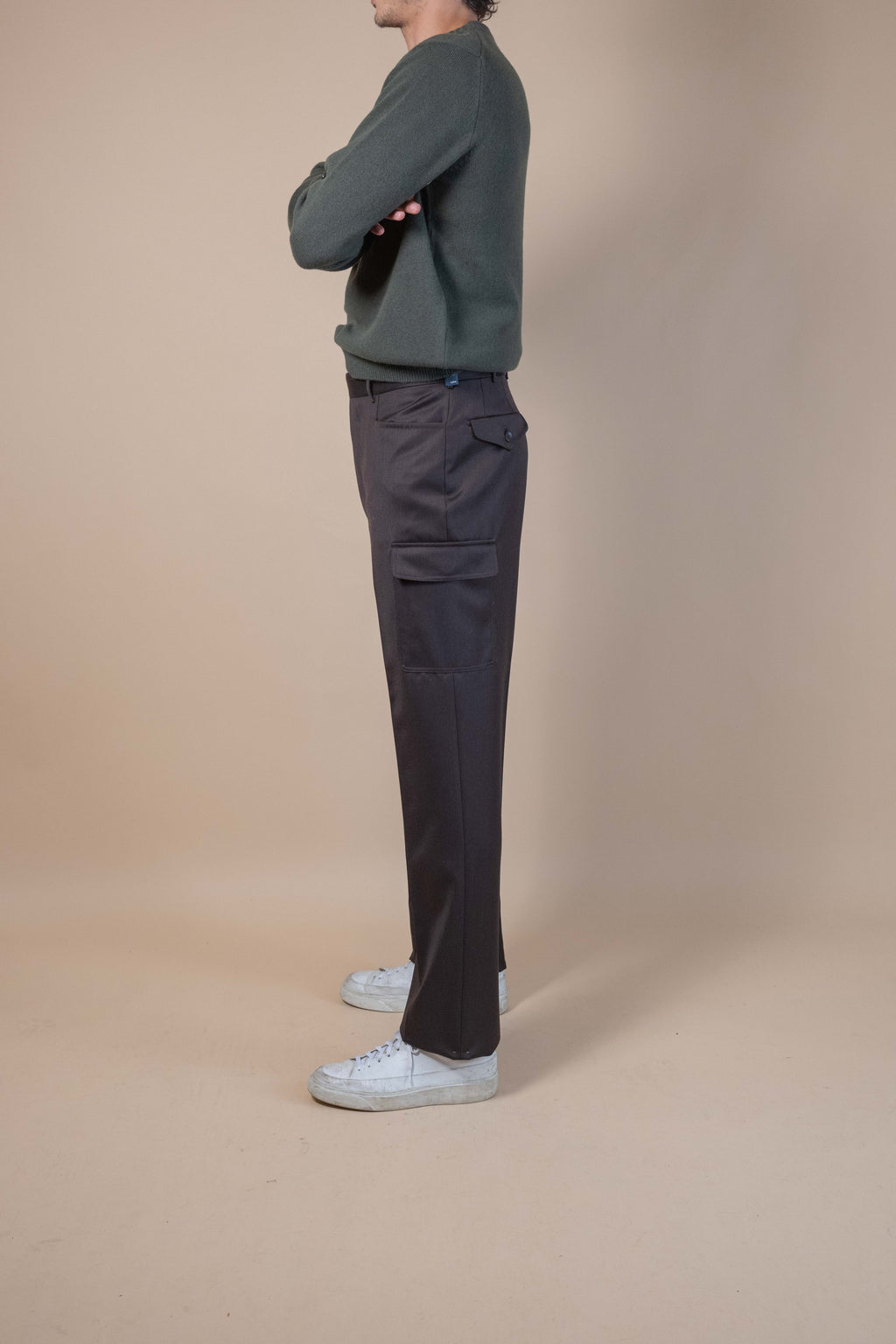 Calzolaio Trouser - Dark Brown VBC Covert Wool