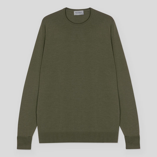 Crew Neck Sweater - Olive Green