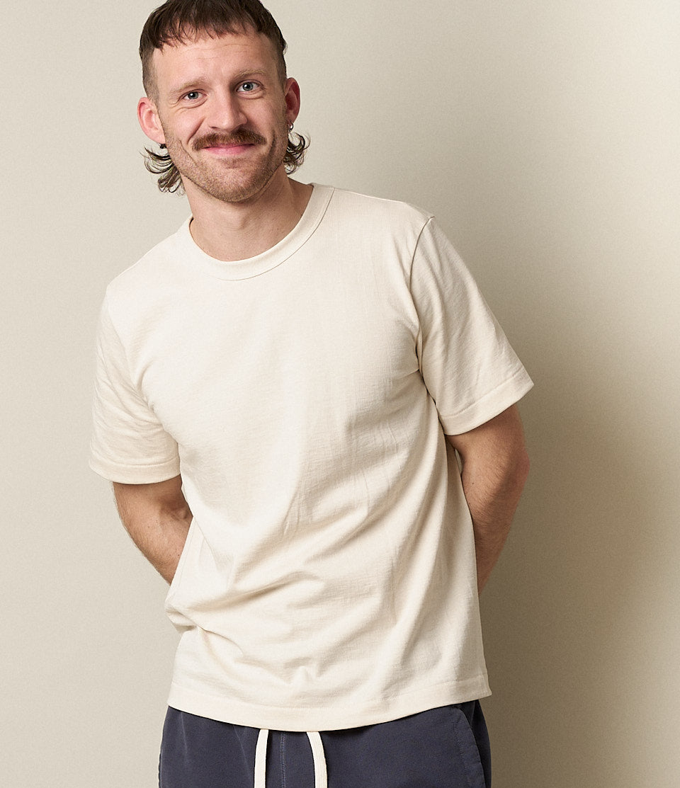 214 Loopwheeled T-Shirt - Natural