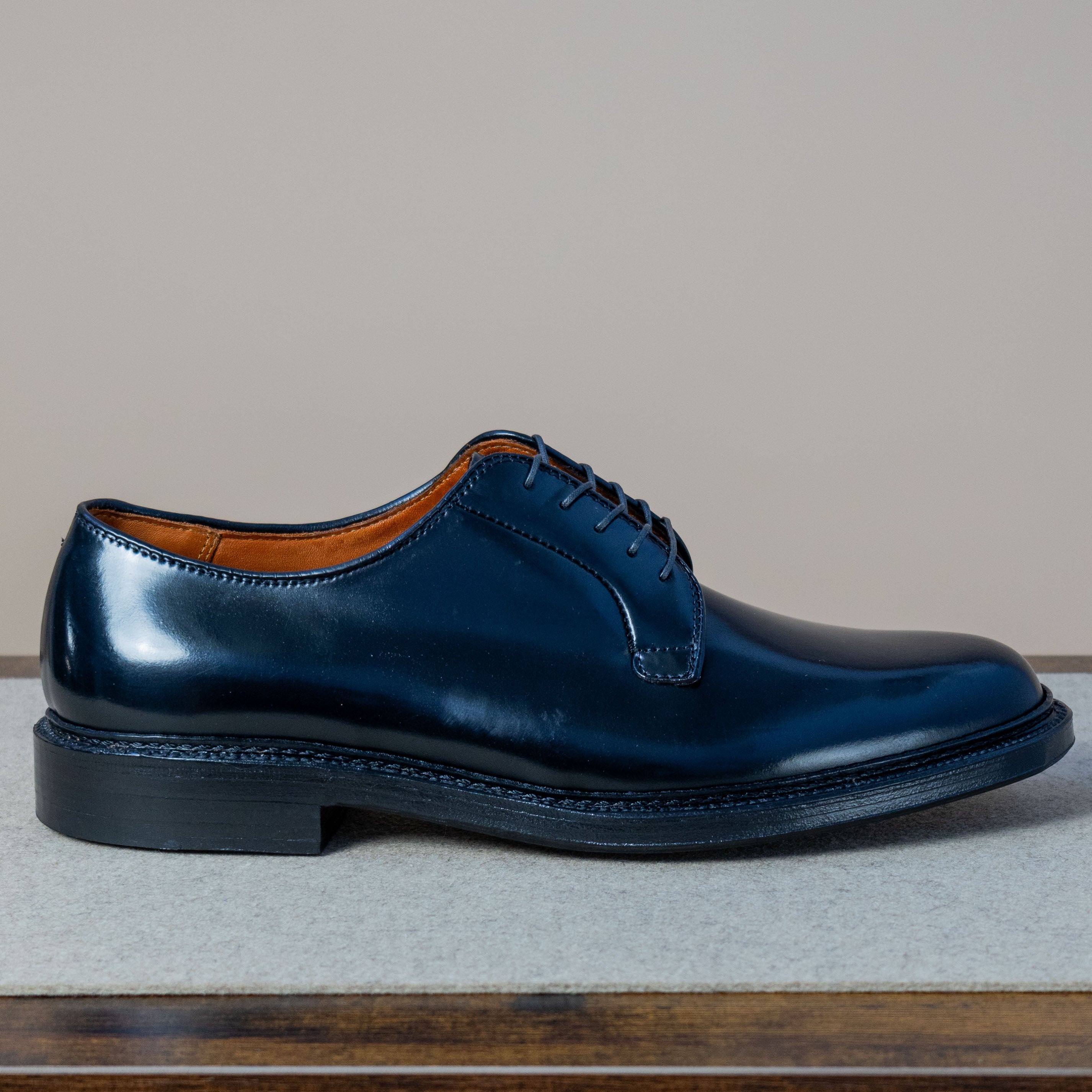 Plain Toe Blucher - Black Shell Cordovan