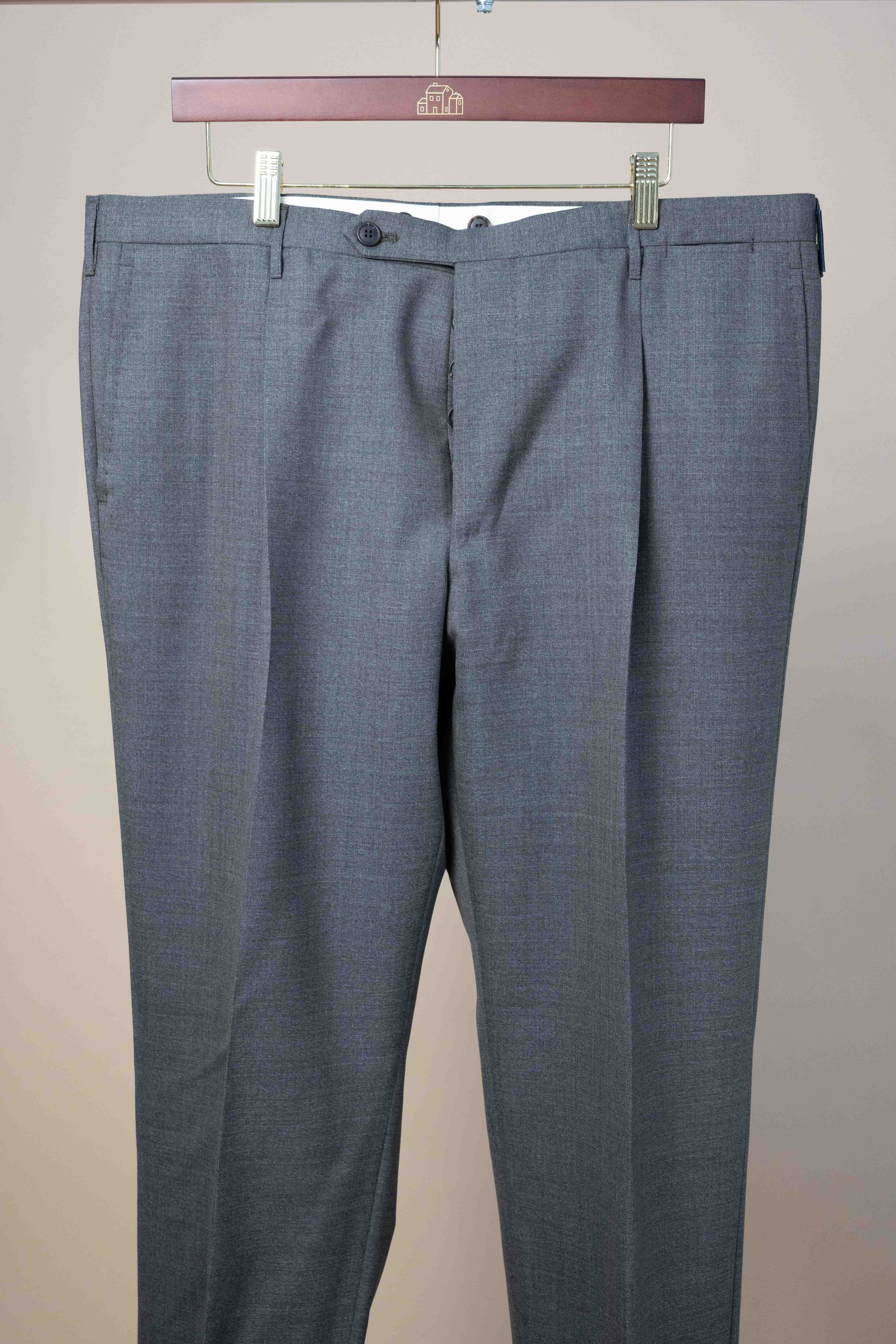Pleated Dress Trouser - Brown 2-Ply Wool