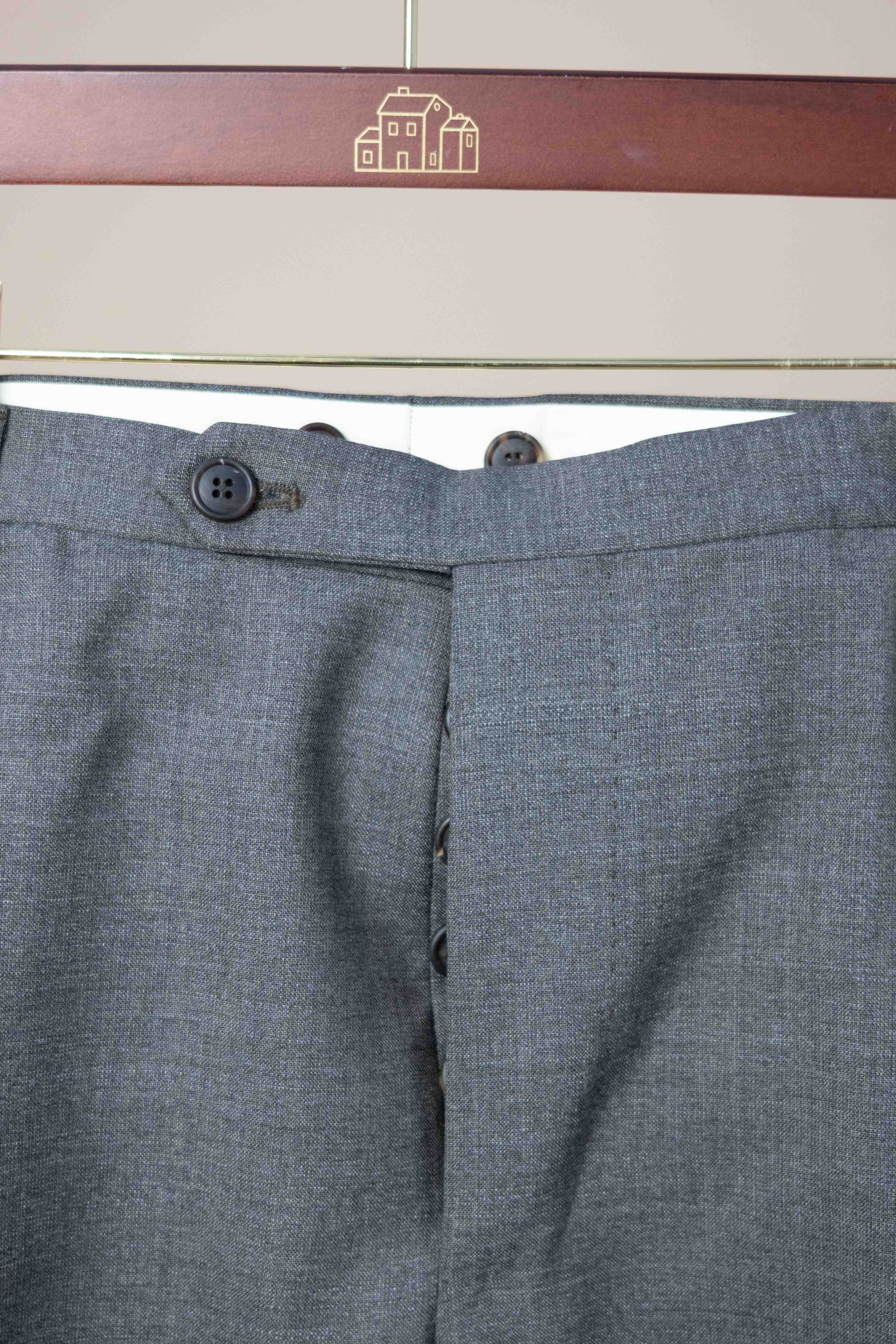 Pleated Dress Trouser - Brown 2-Ply Wool