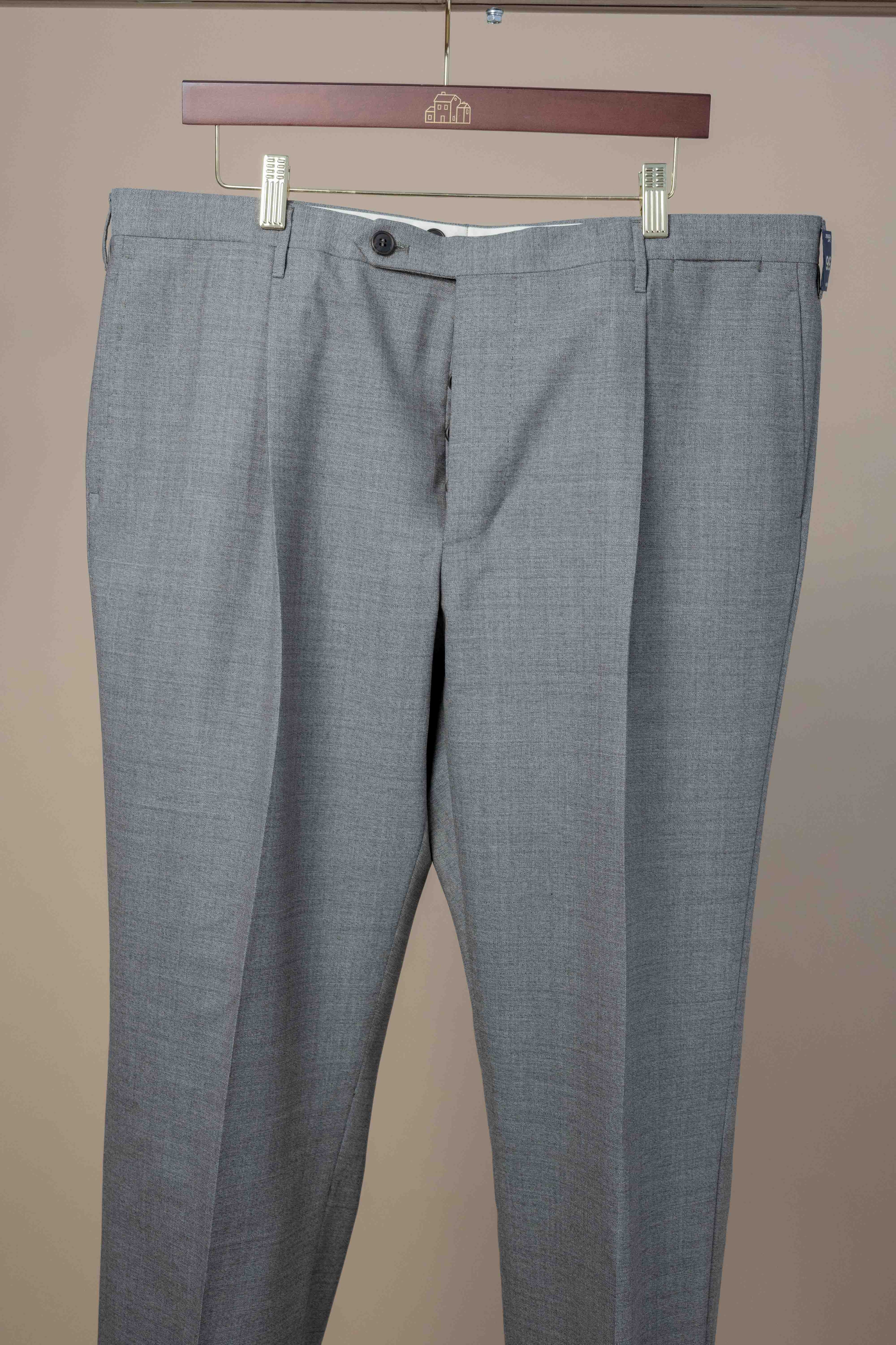 Pleated Dress Trouser - Light Brown 2-Ply Wool