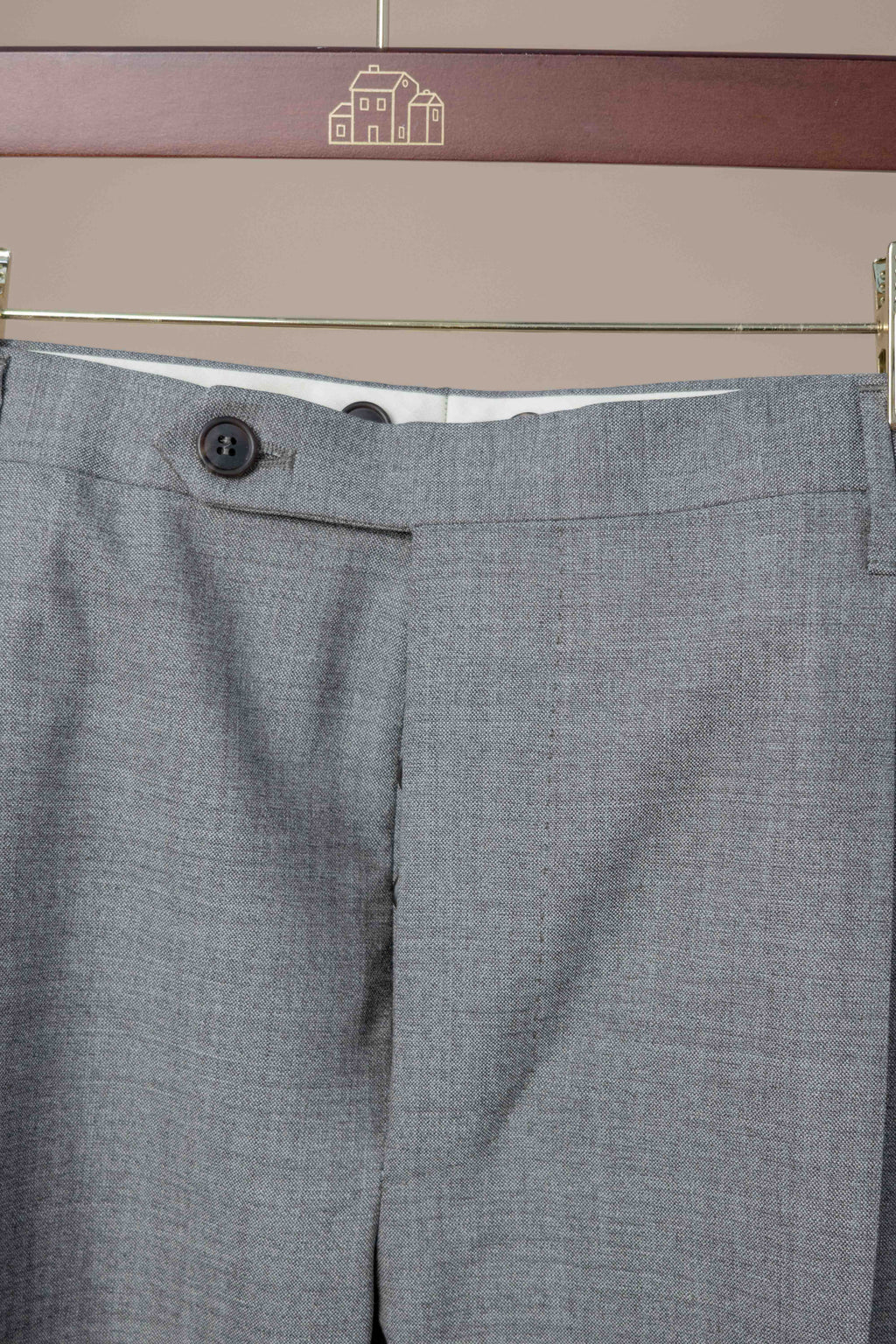Pleated Dress Trouser - Light Brown 2-Ply Wool