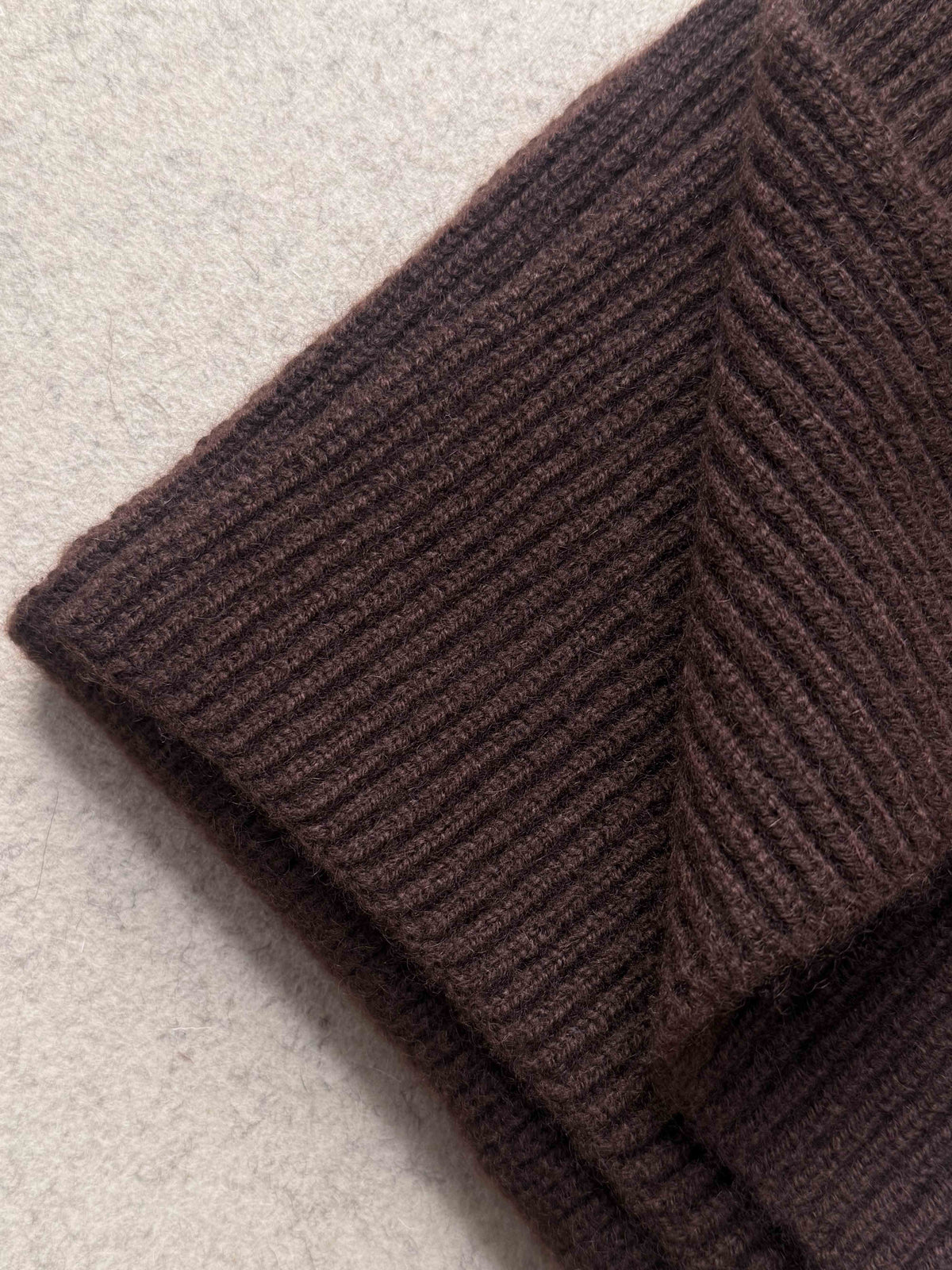 Cashmere Long Scarf - Brown