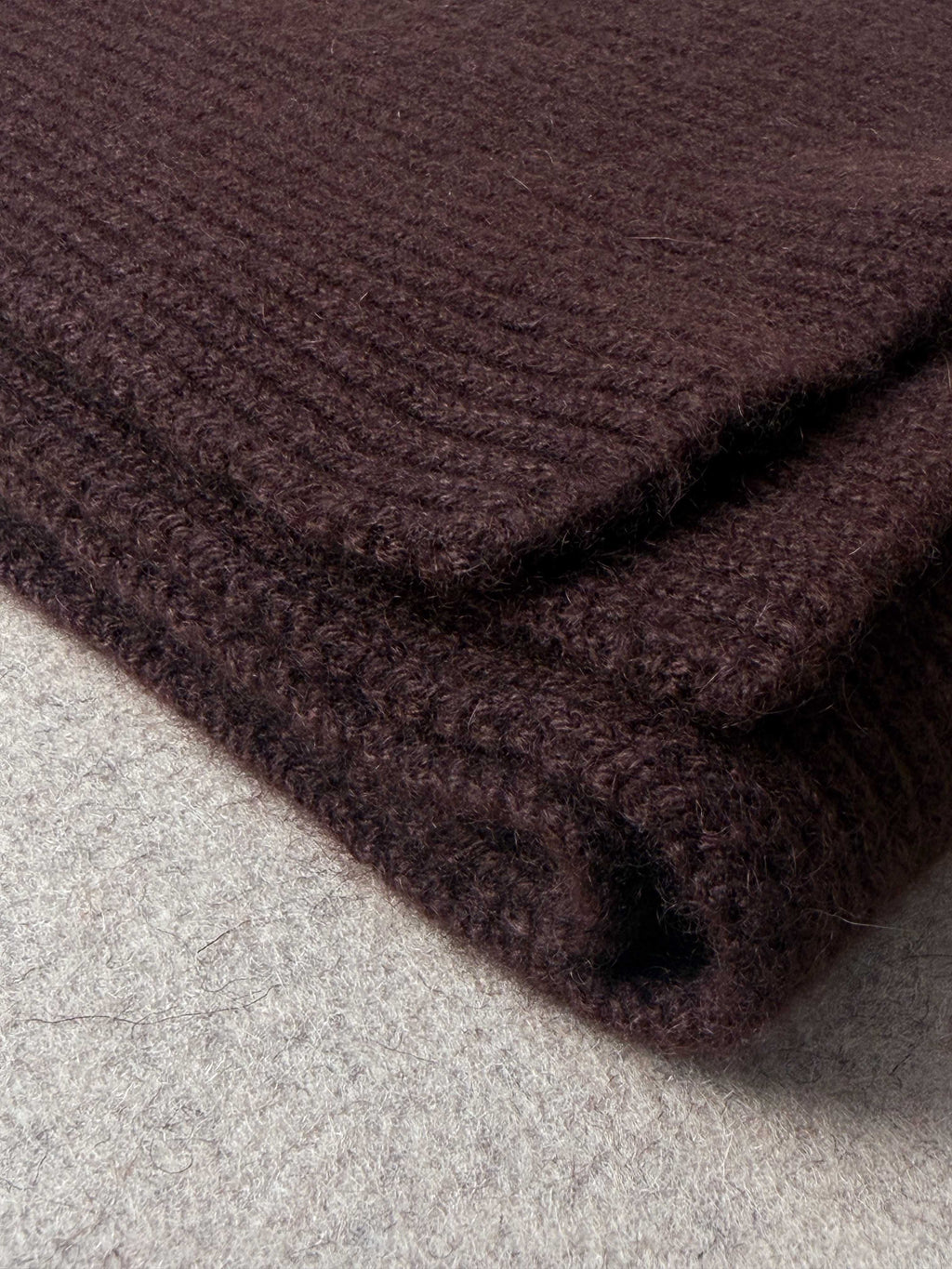 Cashmere Long Scarf - Brown