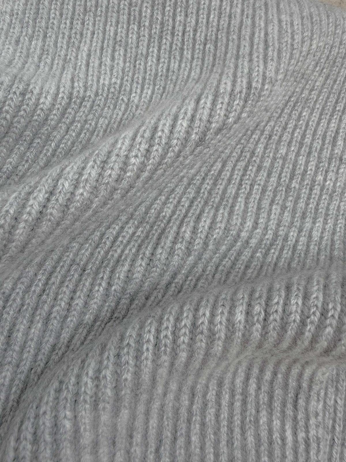 Cashmere Short Scarf - Light Gray
