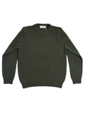 Cashmere Silk Wool Crewneck - Moss Green