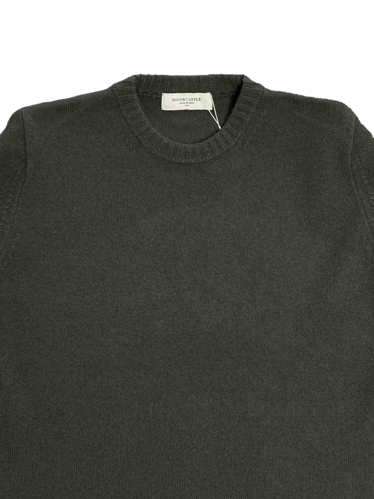 Cashmere Silk Wool Crewneck - Moss Green