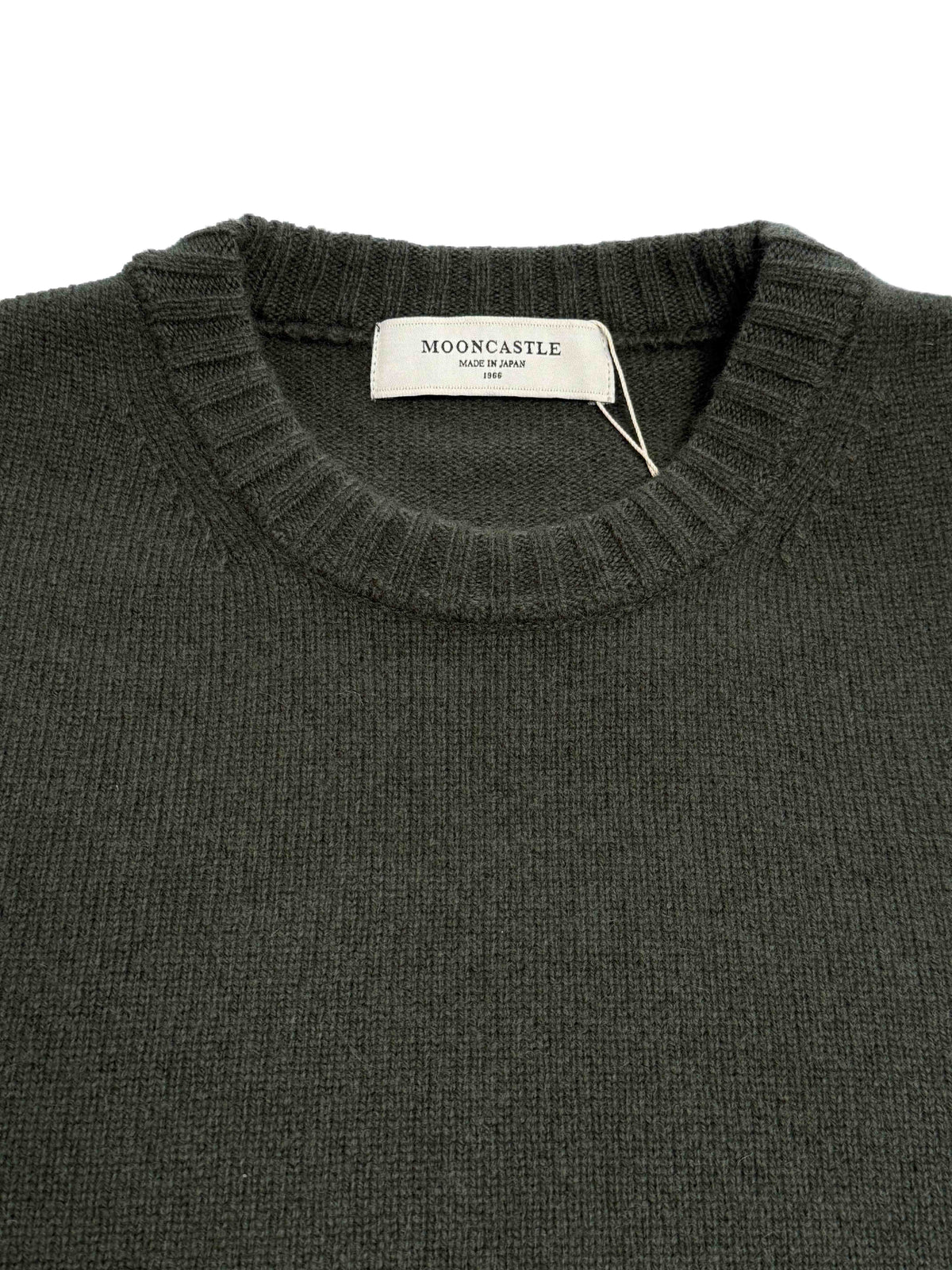 Cashmere Silk Wool Crewneck - Moss Green