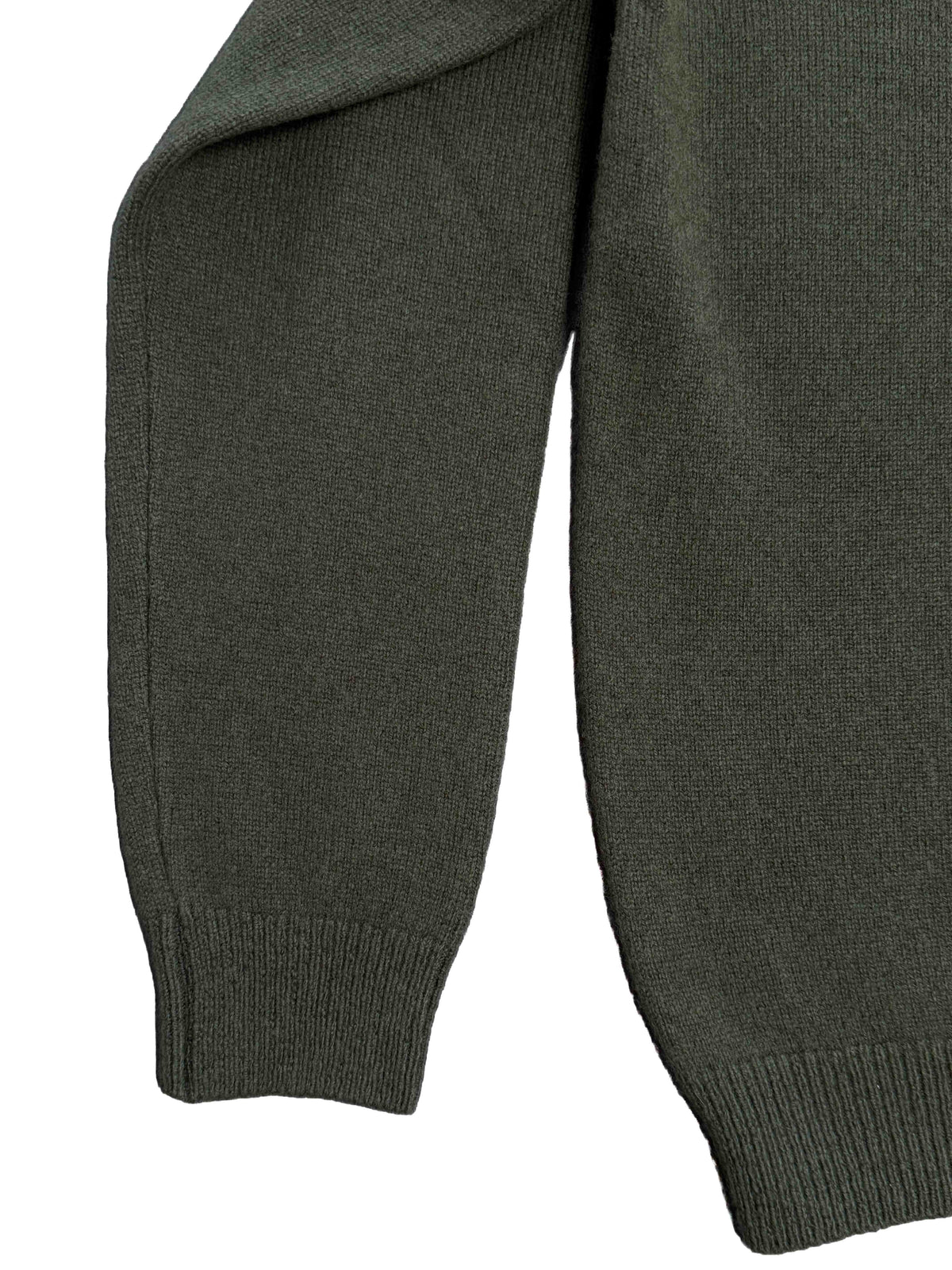 Cashmere Silk Wool Crewneck - Moss Green