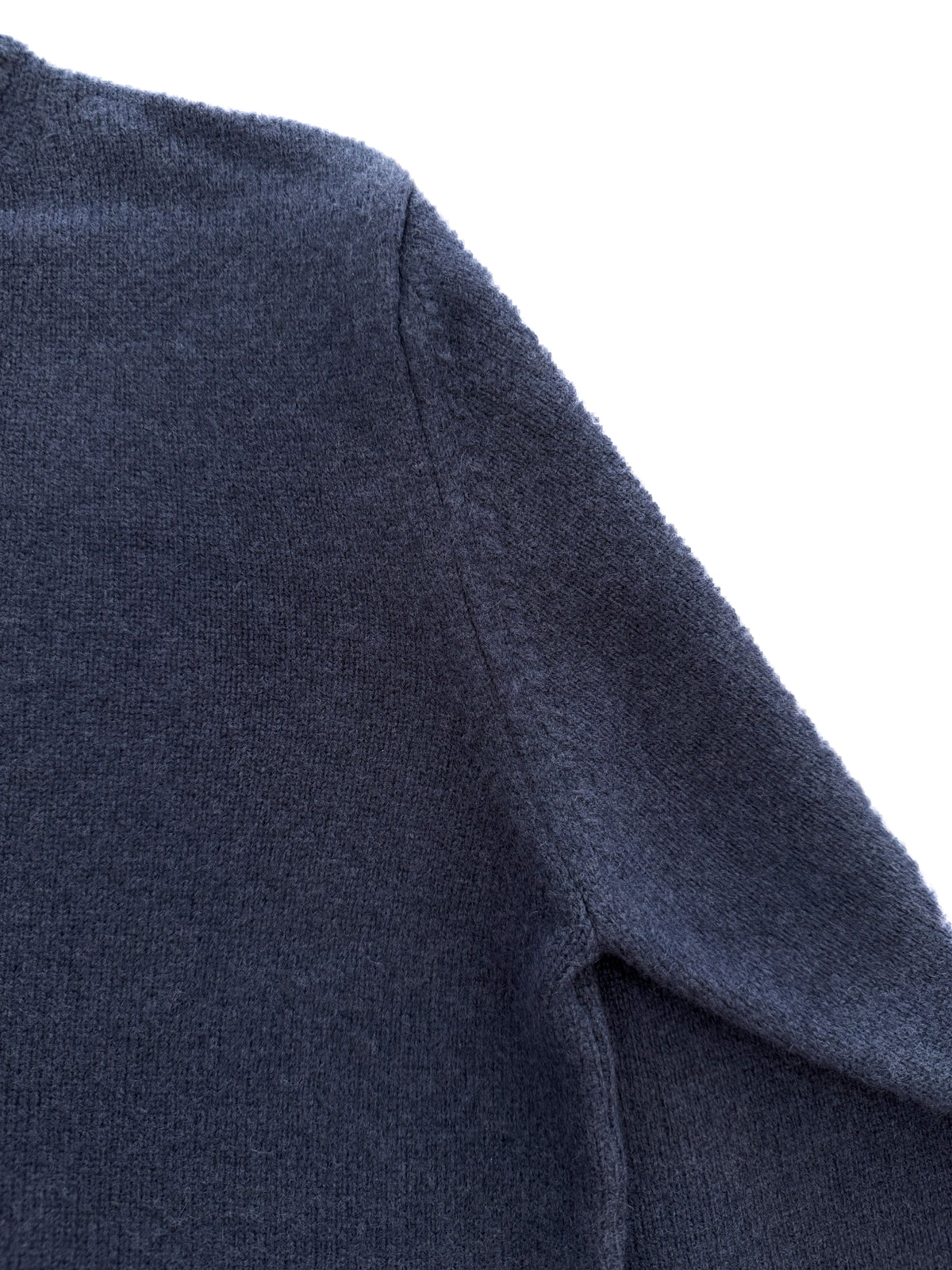 Cashmere Silk Wool Mockneck - Navy Blue