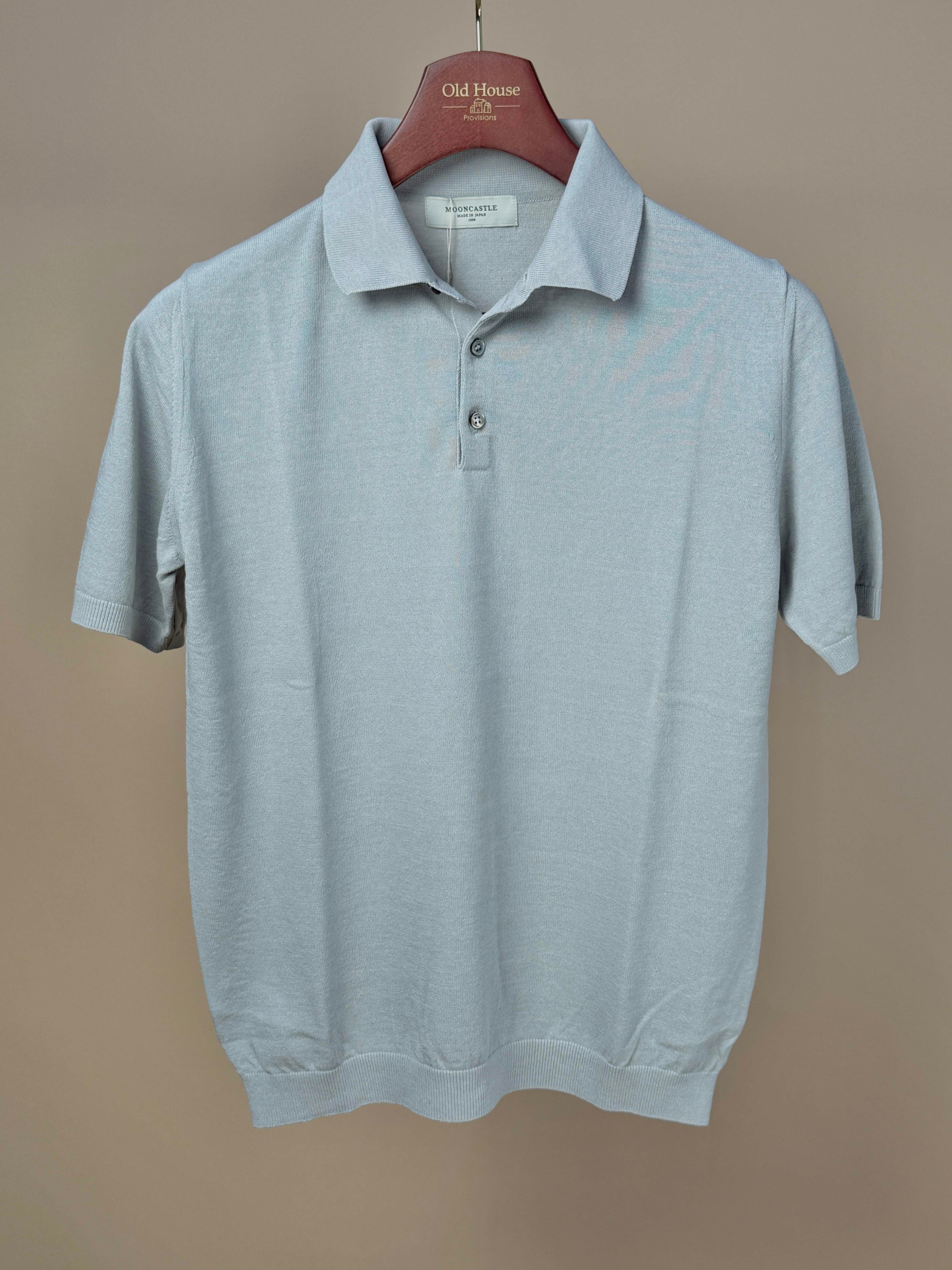 Ice Cotton Knitted Polo - Light Gray