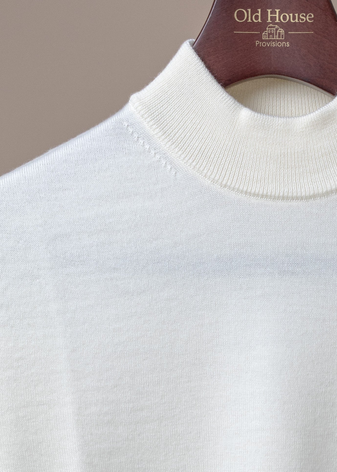 Mockneck Wool Sweater - Off-White