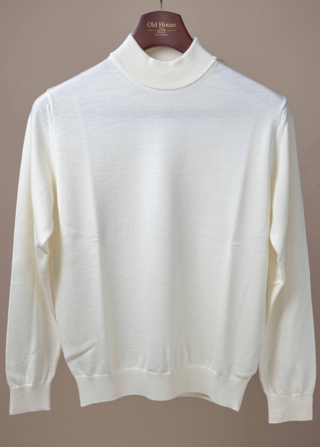 Mockneck Wool Sweater - Off-White