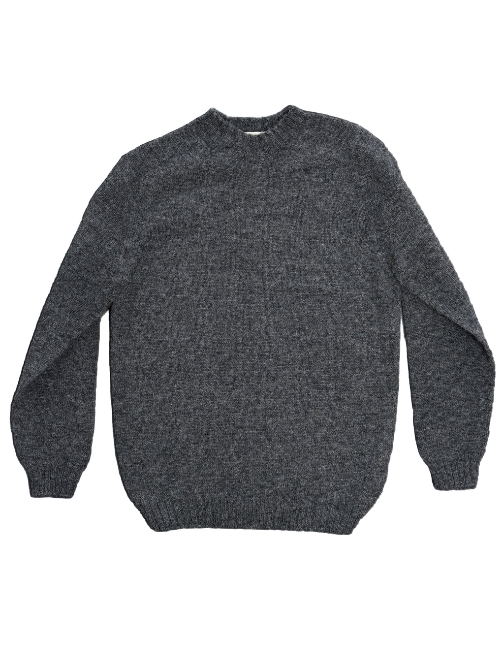 Shetland Wool Crewneck - Charcoal